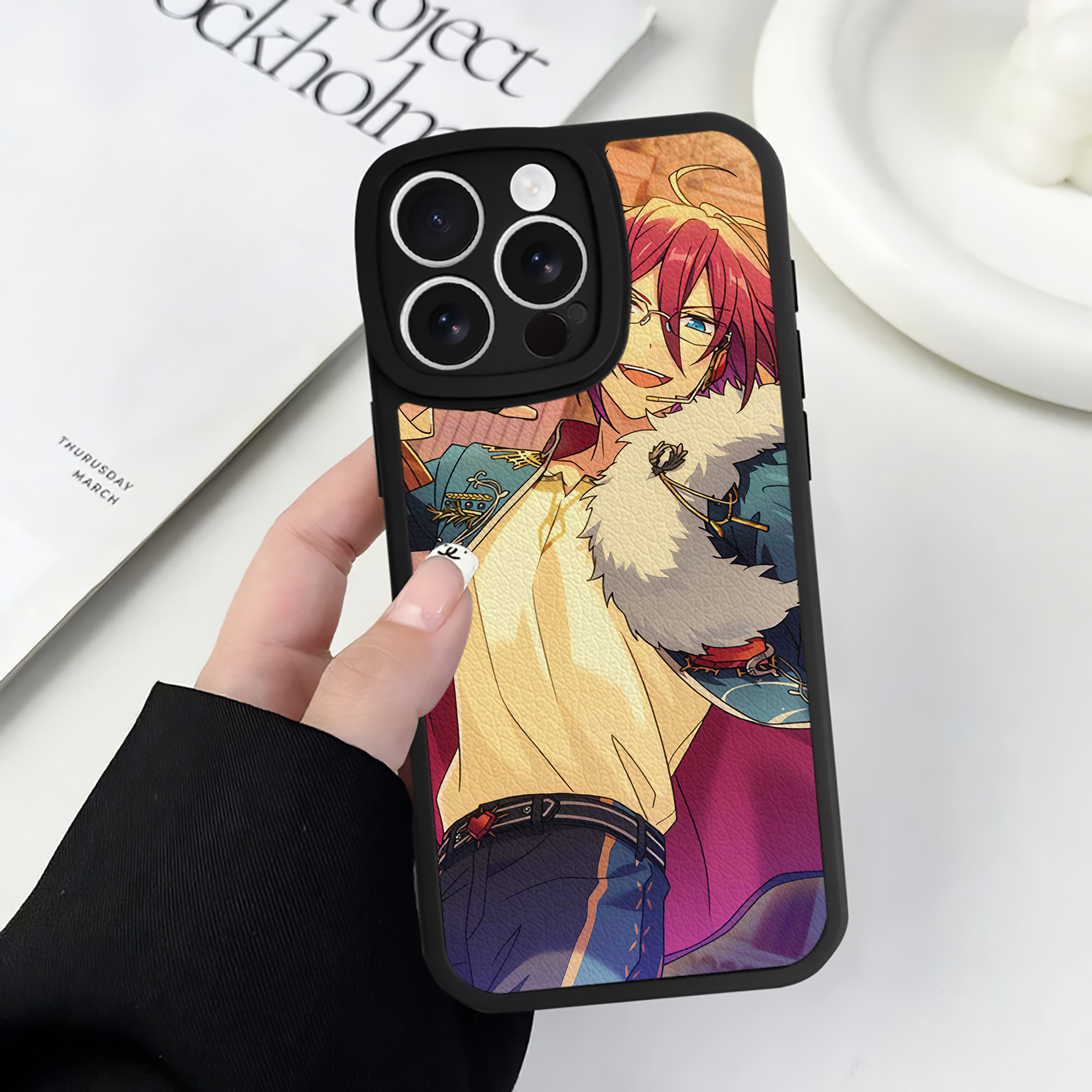 （画像用） あんさんぶるスターズ! Ensemble Stars 【iPhone 16シリーズ対応】シリコンスマホケース（レザー調） 材質：シリコン